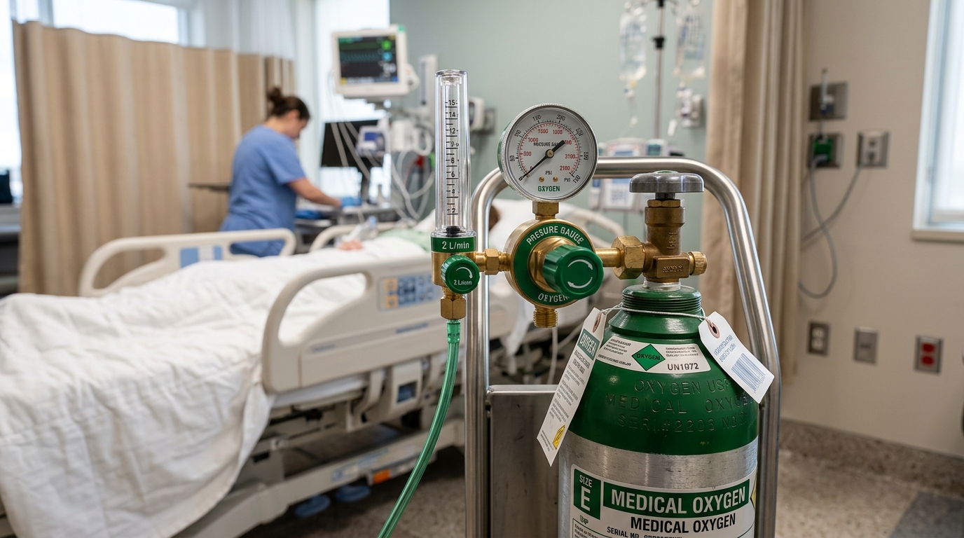 Bình oxygen y tế nén áp suất cao sử dụng cho bệnh nhân