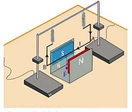 Sơ đồ thí nghiệm hai lực kế khảo sát lực từ